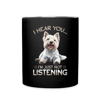 West Highland White Terrier Westie Race de chien - Mug uni - noir - Devant