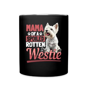 West Highland White Terrier Westie Dog Breed - Full Colour Mug - black - Front