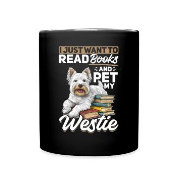 West Highland White Terrier Westie chien race livres - Mug uni - noir - Devant