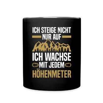 Bergsteiger Wandern Wanderer Klettern Bergsteigen - Tasse einfarbig - Schwarz - Vorne