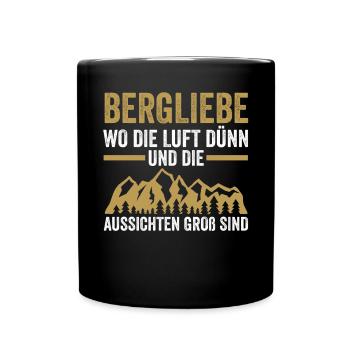 Bergsteiger Wandern Wanderer Klettern Bergsteigen - Tasse einfarbig - Schwarz - Vorne