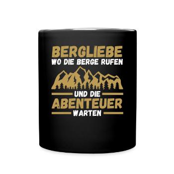 Alpiniste, Randonnée, Randonneur, Escalade, Alpinisme - Mug uni - noir - Devant