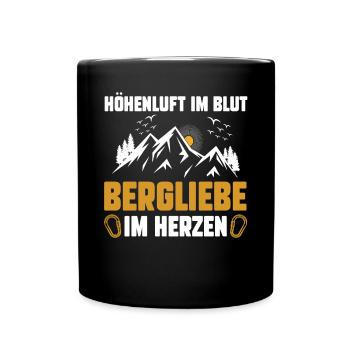 Bergsteiger Wandern Wanderer Klettern Bergsteigen - Tasse einfarbig - Schwarz - Vorne
