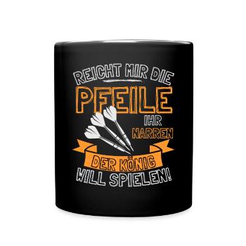 Fléchettes drôles disant DONNEZ-MOI LES FLÈCHES À ELLE - Mug uni - noir - Devant