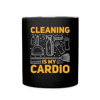 Le nettoyage est mon cardio - Concierge drôle Funny Housek - Mug uni - noir - Devant