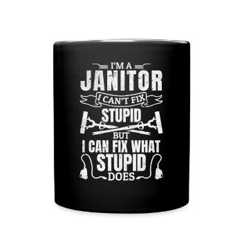 Citation de concierge Dicton de concierge drôle - Mug uni - noir - Devant