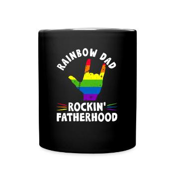 Gay Papa Allié Papa Fête des Pères - Mug uni - noir - Devant