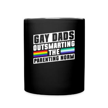 Gay Papa Allié Papa Fête des Pères - Mug uni - noir - Devant