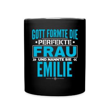 Emilie Name Design - Full Colour Mug - black - Front