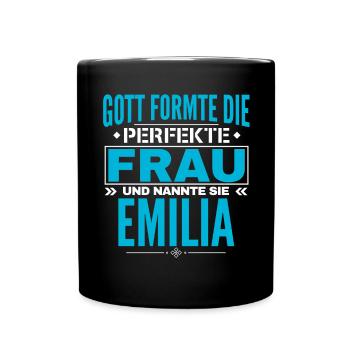 Emilia Name Design - Full Colour Mug - black - Front