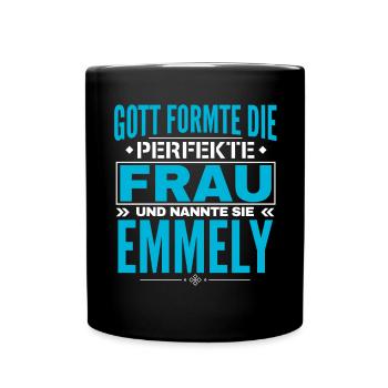 Emmely Name Design - Full Colour Mug - black - Front