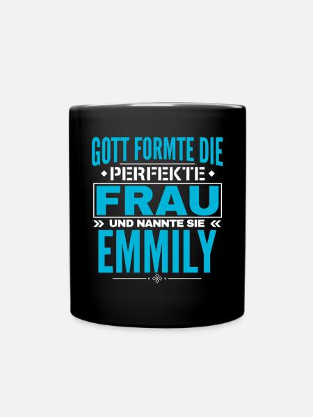 Emmily Name Design - Full Colour Mug - black