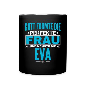 Eva Name Design - Full Colour Mug - black - Front