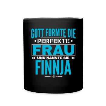 Finnja Name Design - Full Colour Mug - black - Front