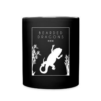 Bearded Dragons Chinese Hanzi Pogona Lizard - Full Colour Mug - black - Front