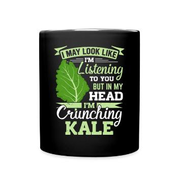 Kale Vegetarian Veganism - Full Colour Mug - black - Front