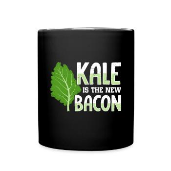 Grünkohl Vegetarier Veganismus - Tasse einfarbig - Schwarz - Vorne