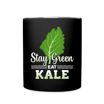 Kale Vegetarian Veganism - Full Colour Mug - black - Front