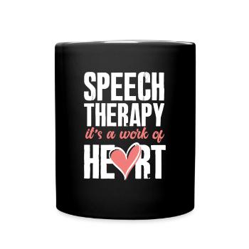 Speech therapist, speech therapist, speech therapist - Full Colour Mug - black - Front