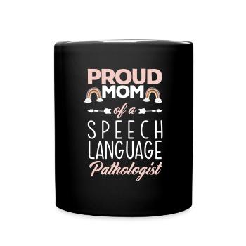Speech therapist, speech therapist, speech therapist - Full Colour Mug - black - Front