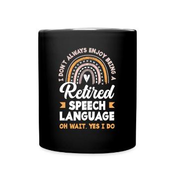 Speech therapist, speech therapist, speech therapist - Full Colour Mug - black - Front