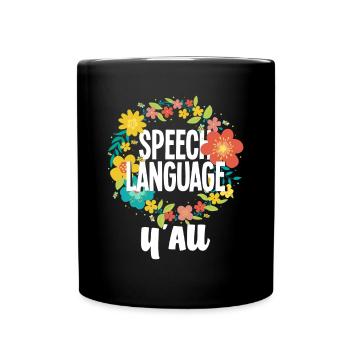 Speech therapist, speech therapist, speech therapist - Full Colour Mug - black - Front