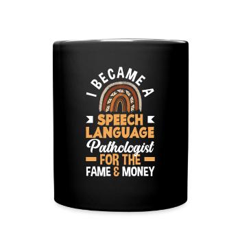 Speech therapist, speech therapist, speech therapist - Full Colour Mug - black - Front