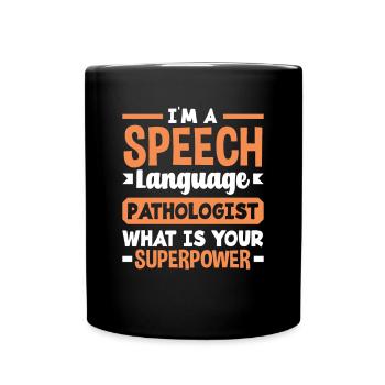 Speech therapist, speech therapist, speech therapist - Full Colour Mug - black - Front