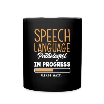 Speech therapist, speech therapist, speech therapist - Full Colour Mug - black - Front