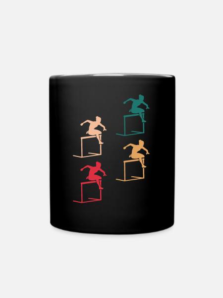 Farbspiel des Hindernislaufs - Tasse einfarbig - Schwarz