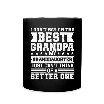 Opa Geschenk Bester Opa Geschenkidee - Tasse einfarbig - Schwarz - Vorne