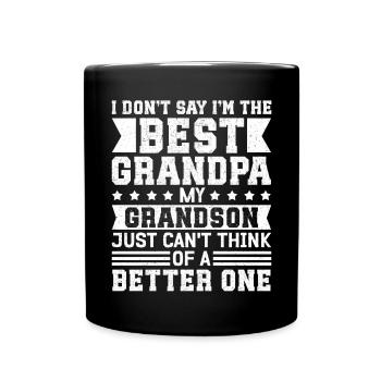 Opa Geschenke | Bester Opa Geschenkidee - Tasse einfarbig - Schwarz - Vorne