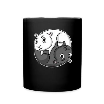 Yin Yang Guinea Pig Guinea Pig - Full Colour Mug - black - Front