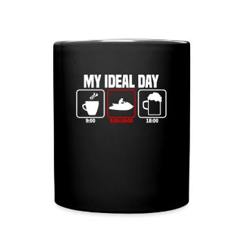 Ma journée parfaite Jet Ski Jet Ski - Mug uni - noir - Devant