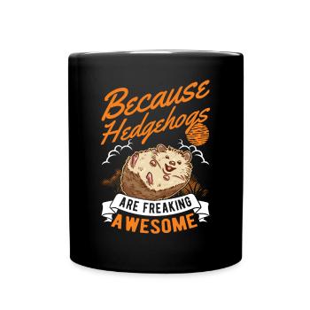 Amoureux du hérisson - Mug uni - noir - Devant