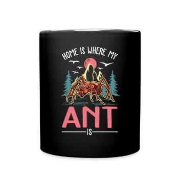 La maison, c’est là où sont mes fourmis - Mug uni - noir - Devant