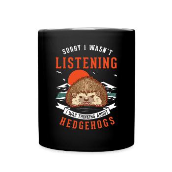 Hedgehog Gift Spiny Hedgehog - Full Colour Mug - black - Front