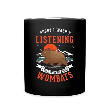 Wombat Australien - Tasse einfarbig - Schwarz - Vorne