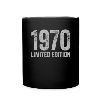 Vintage 1970s Limited Edition Birthday - Full Colour Mug - black - Front
