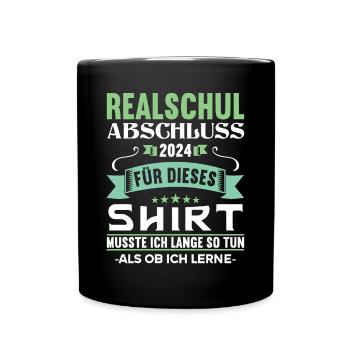 Realschule Junge Mädchen Realschule 2024 - Tasse einfarbig - Schwarz - Vorne