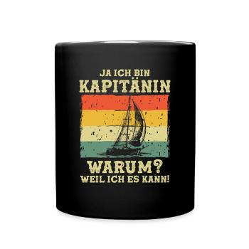 Capitaine parce que je peux - Mug uni - noir - Devant