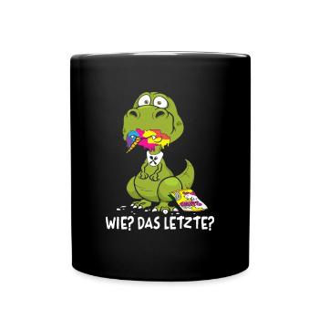 Wie Das Letzte Drache frisst Einhorn Drachen - Tasse einfarbig - Schwarz - Vorne