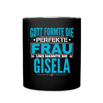 Gisela Name Design - Tasse einfarbig - Schwarz - Vorne