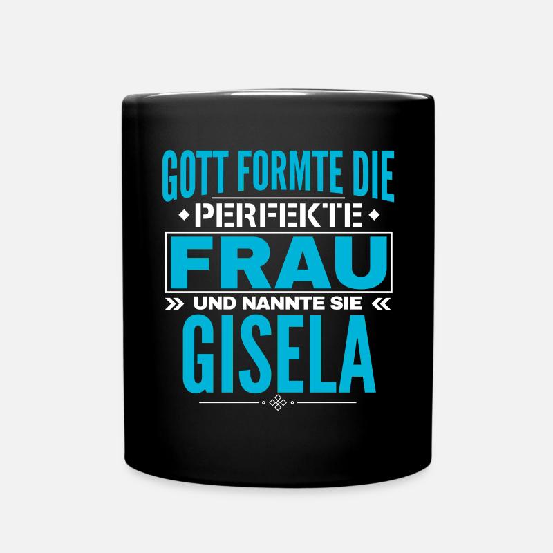 Gisela Name Design - Tasse einfarbig - Schwarz
