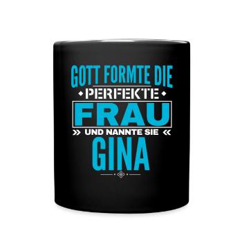 Gina Name Design - Full Colour Mug - black - Front