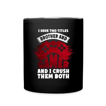 Videospiele Gaming Boys Bruder Teen - Tasse einfarbig - Schwarz - Vorne