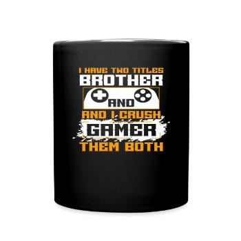 Videospiele Gaming Boys Bruder Teen - Tasse einfarbig - Schwarz - Vorne