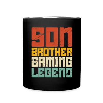 Videospiele Gaming Boys Bruder Teen - Tasse einfarbig - Schwarz - Vorne