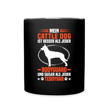 Bouvier australien meilleur que garde du corps - Mug uni - noir - Devant