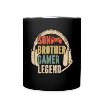 Video Games Gaming Boys Brother Teen - Full Colour Mug - black - Front